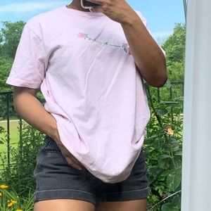 Pink Rose tee🌹